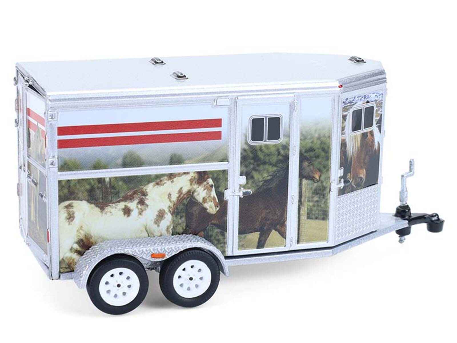 Horse Trailer Silver with Custom Horse Wrap "Down on the Farm" Series 11 1/64 Diecast Model by Greenlight