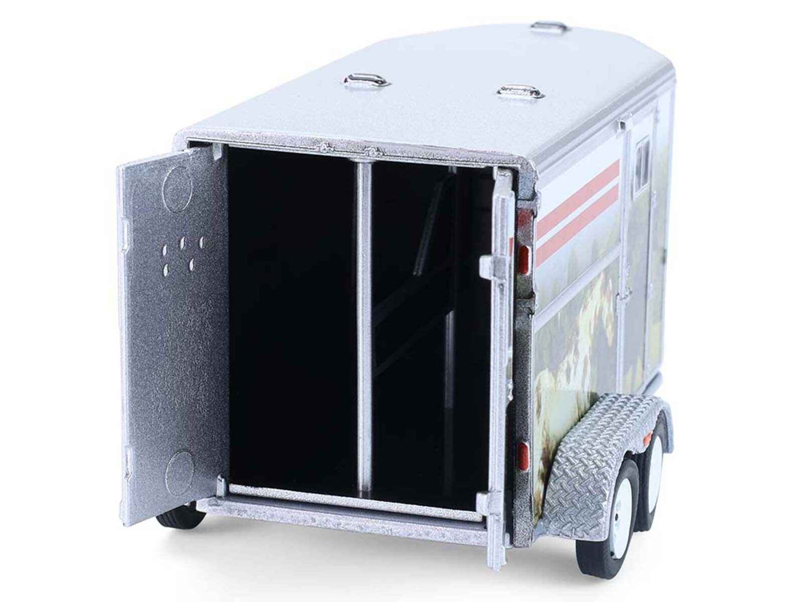 Horse Trailer Silver with Custom Horse Wrap "Down on the Farm" Series 11 1/64 Diecast Model by Greenlight