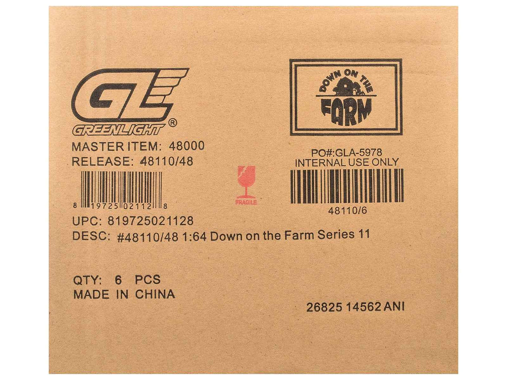 "Down on the Farm" Series 11 Set of 6 pieces 1/64 Diecast Models by Greenlight