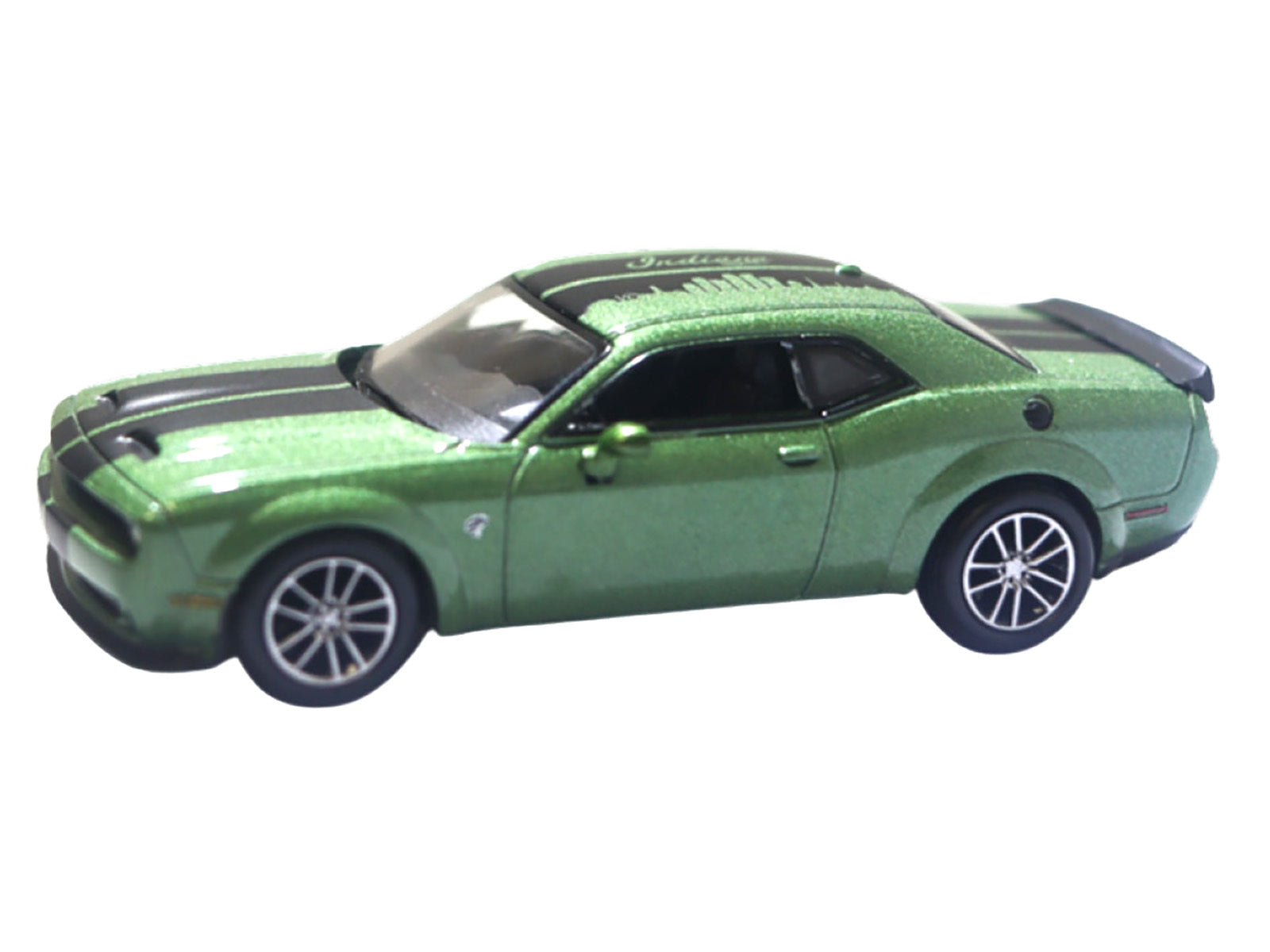 2020 Dodge Challenger SRT Hellcat Widebody F8 Green Metallic with Black Indiana Stripes "2025 Greenlight Waltersons Collector's Expo Exclusive" 1/64 Diecast Model Car by Greenlight