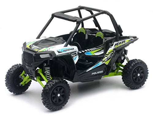 Polaris RZR XP 1000 Dune Buggy White Lightning and Bright Green 1/18 Diecast Model by New Ray