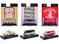 "Coca-Cola" Set of 3 pieces Release 62 Limited Edition to 8000 pieces Worldwide 1/64 Diecast Model Cars by M2 Machines