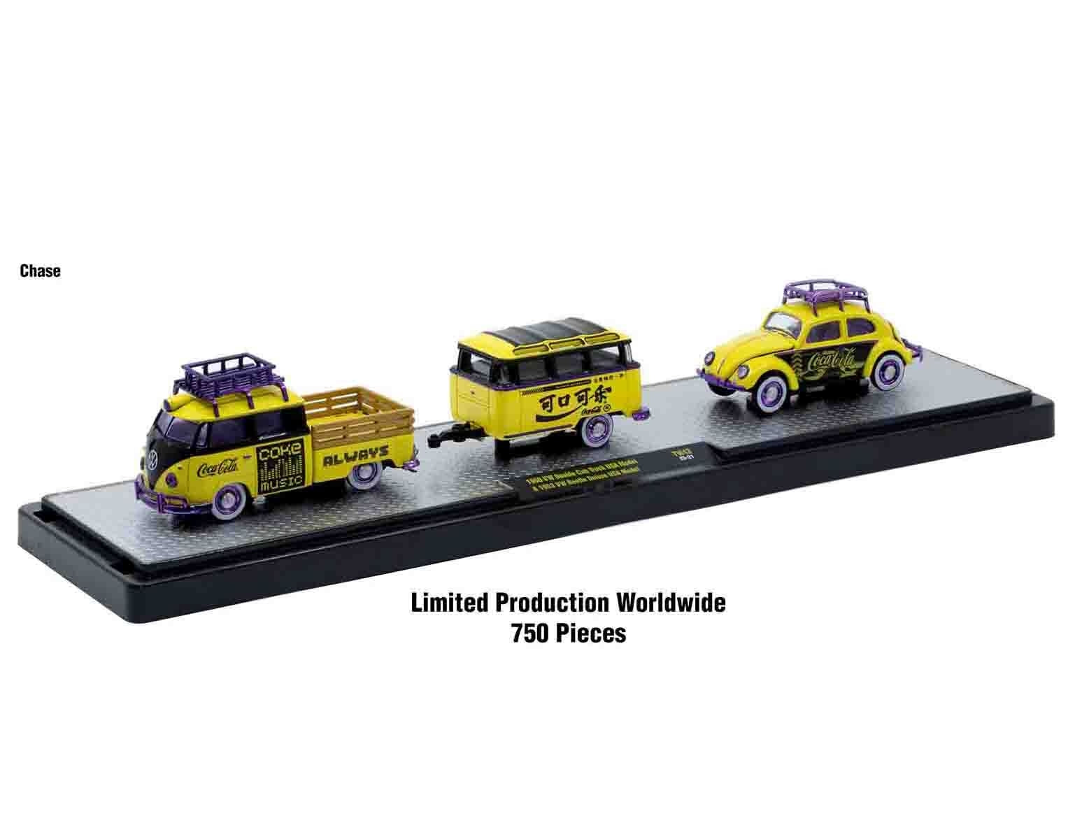 Auto Haulers "Coca-Cola" Set of 3 pieces Release 43 Limited Edition to 6200 pieces Worldwide 1/64 Diecast Models by M2 Machines