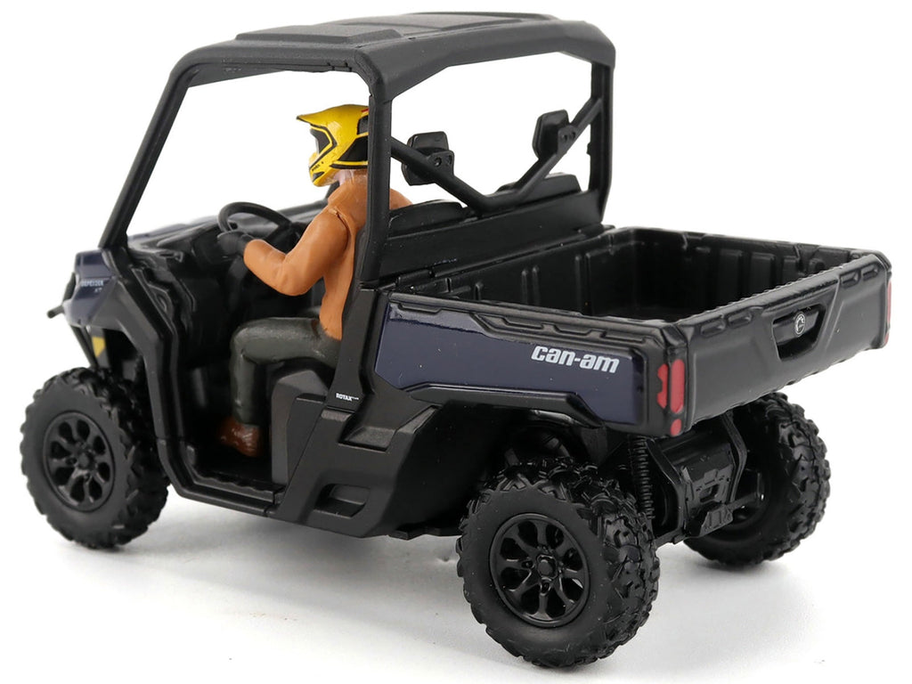 Can-Am Defender XT HD9 Navy Blue and Black with Driver Figure 1/32 Diecast Model by BRP Models