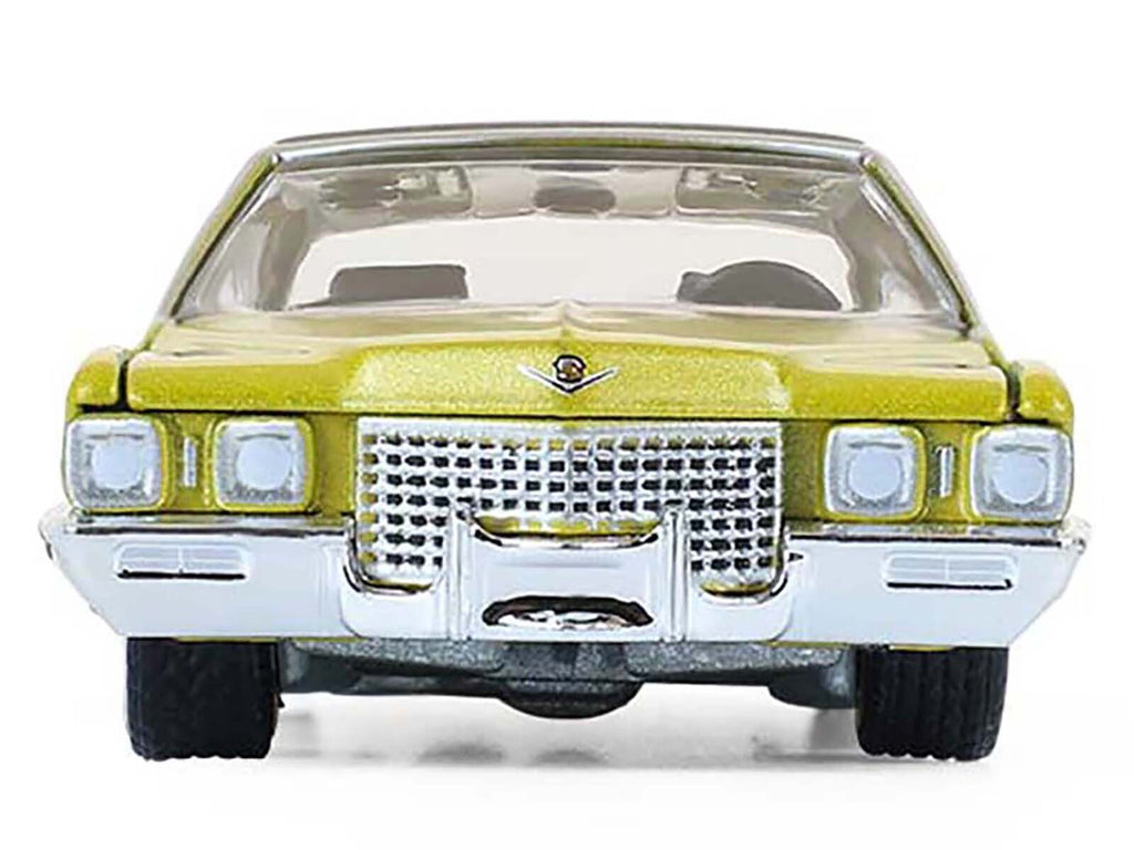 1971 Cadillac Sedan Deville Lowrider Gold Metallic with Black Top "California Lowriders" Series 7 1/64 Diecast Model Car by Greenlight
