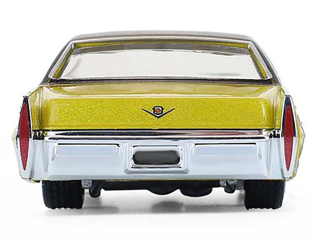 1971 Cadillac Sedan Deville Lowrider Gold Metallic with Black Top "California Lowriders" Series 7 1/64 Diecast Model Car by Greenlight