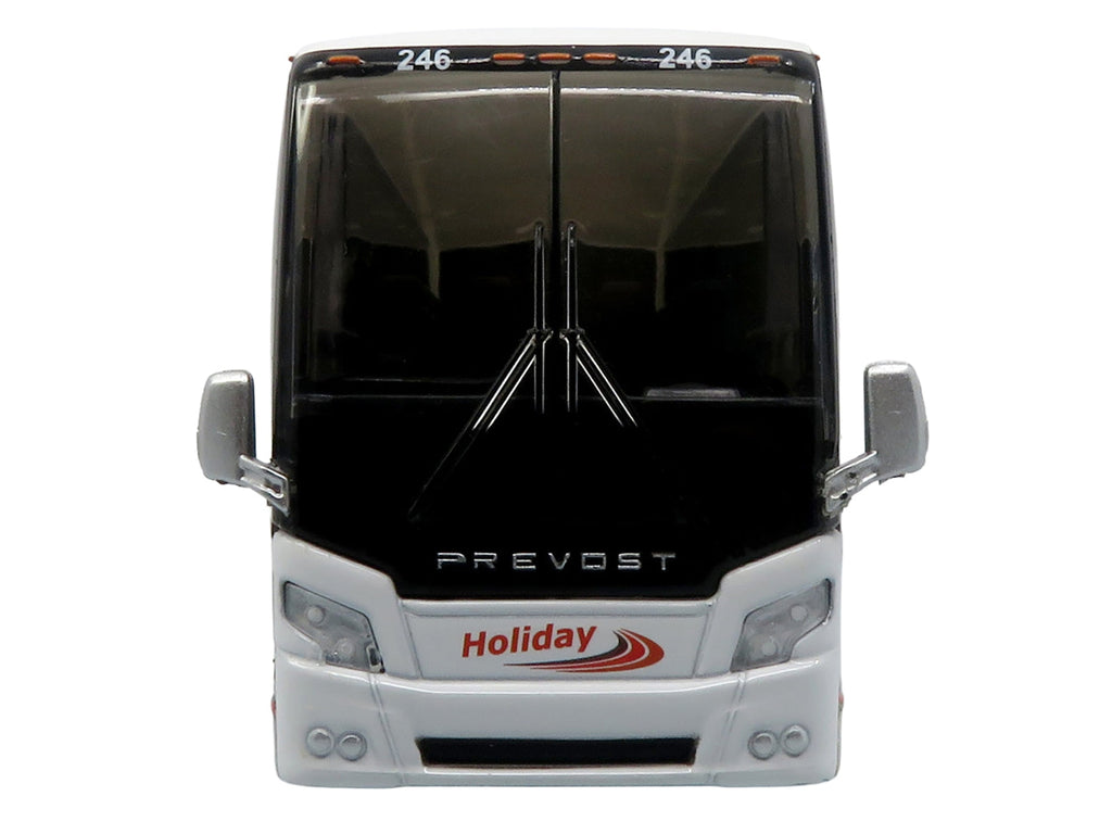 Prevost H3-45 Coach Bus "Holiday Tours - 2024 IMG Operator of the Year" White with Graphics Limited Edition 1/64 Diecast Model by Iconic Replicas