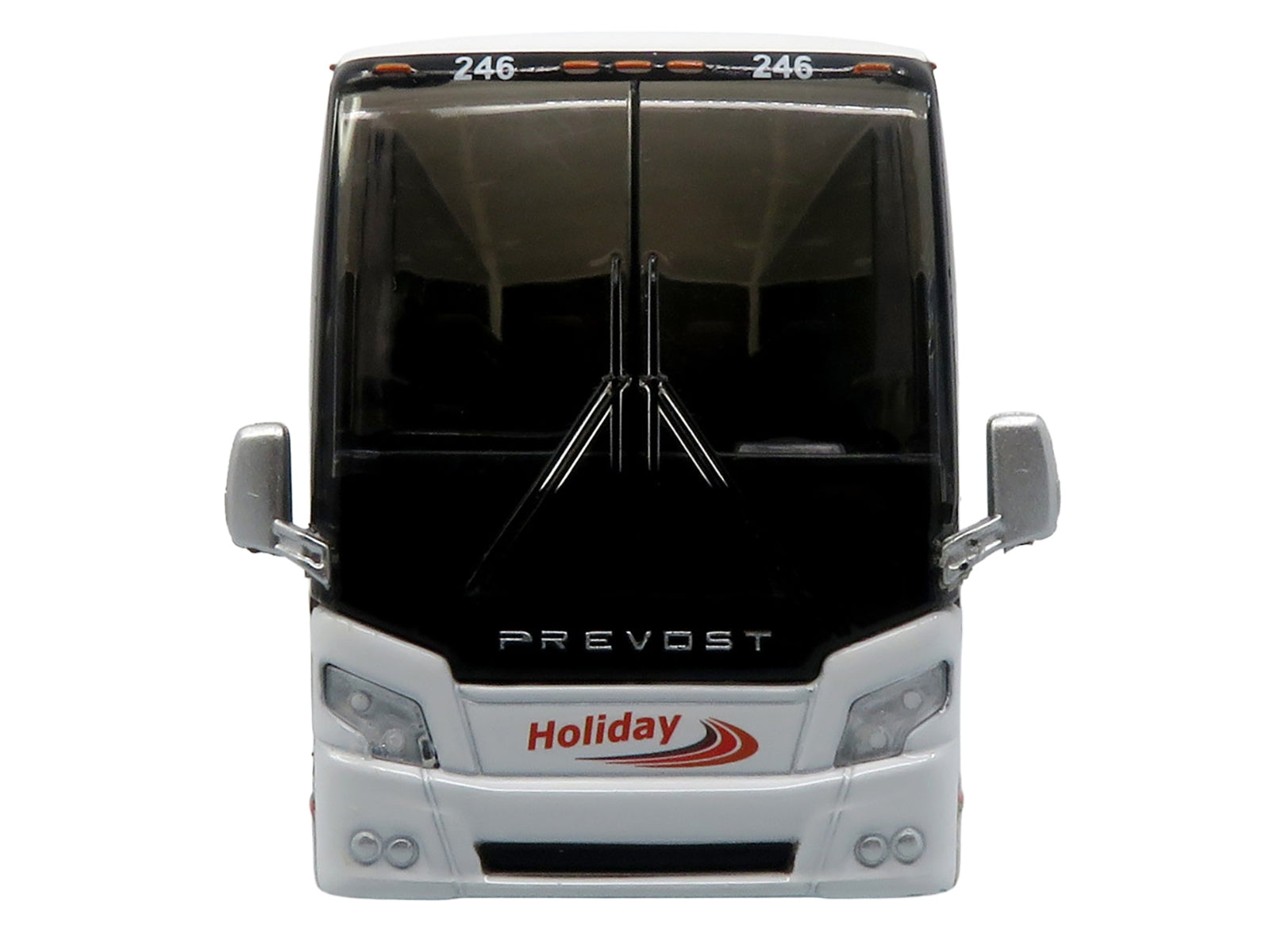 Prevost H3-45 Coach Bus "Holiday Tours - 2024 IMG Operator of the Year" White with Graphics Limited Edition 1/64 Diecast Model by Iconic Replicas