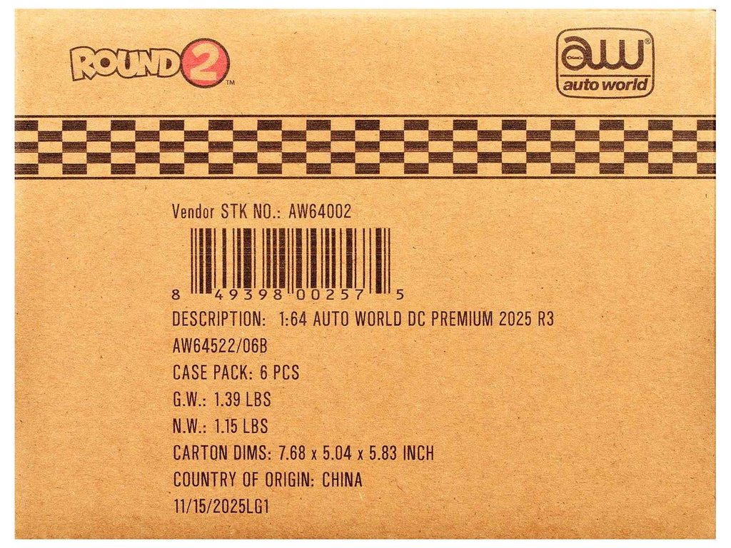 Auto World Premium 2025 Release 3 Set B of 6 pieces 1/64 Diecast Model Cars by Auto World