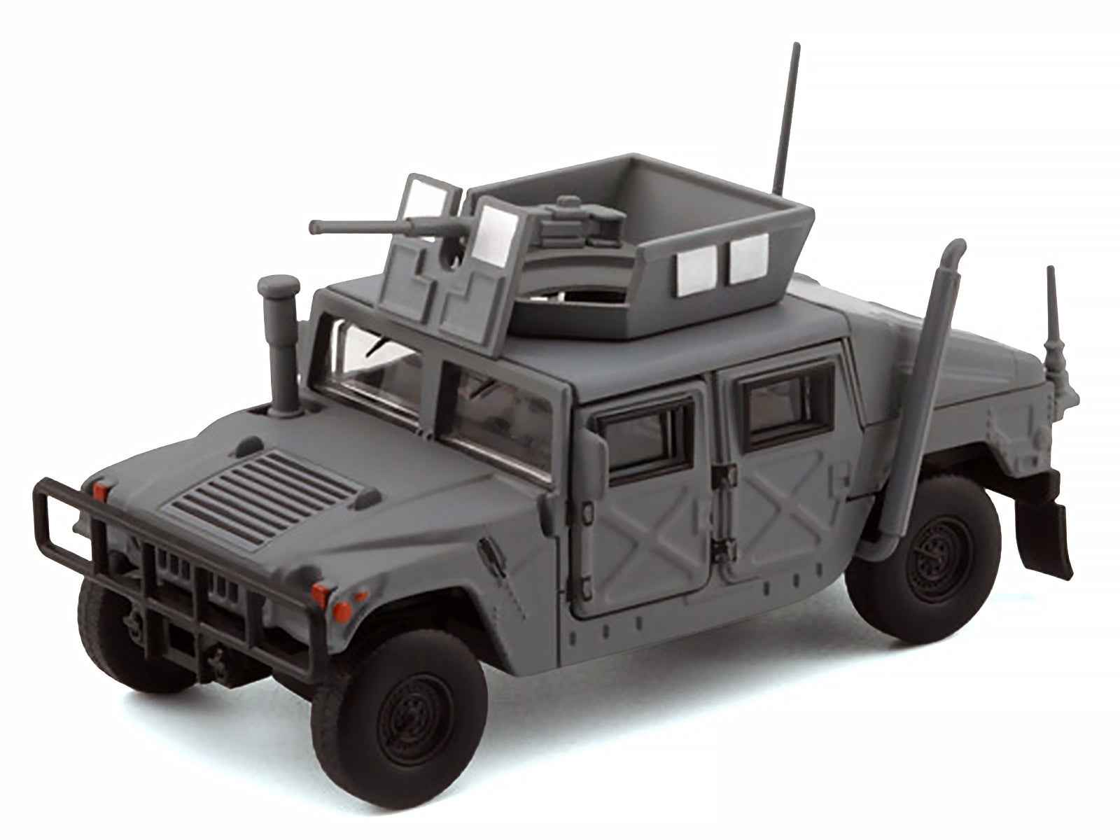 HUMVEE 4-CT Military Vehicle Matt Gray with Alternative Tops 1/64 Diecast Model Car by BM Creations