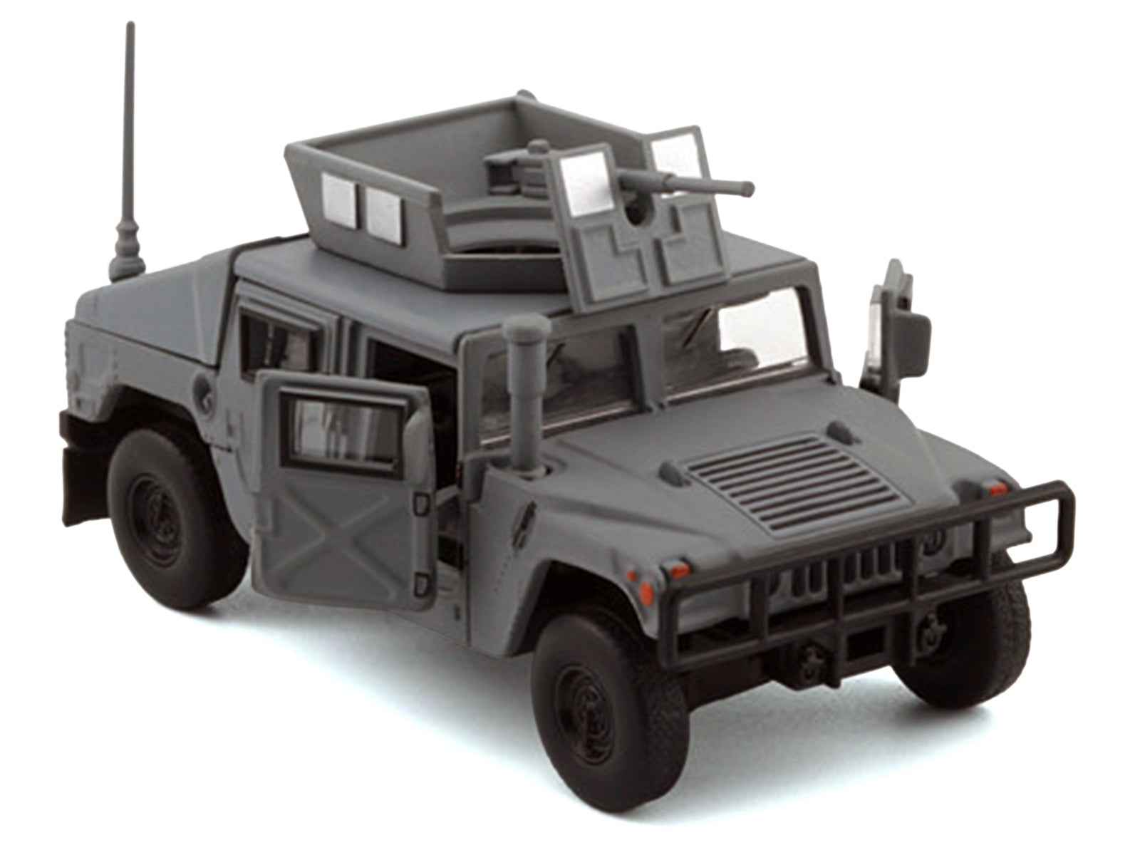 HUMVEE 4-CT Military Vehicle Matt Gray with Alternative Tops 1/64 Diecast Model Car by BM Creations