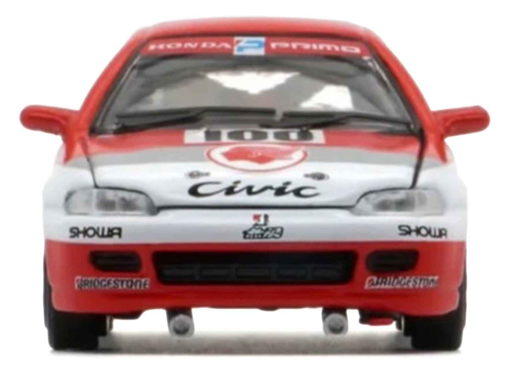 Honda Civic EG6 RHD (Right Hand Drive) #100 Osamu Nakako - Hideki Okada "Mugen Honda" "Japanese Touring Car Championship" (1993) 1/64 Diecast Model Car by BM Creations