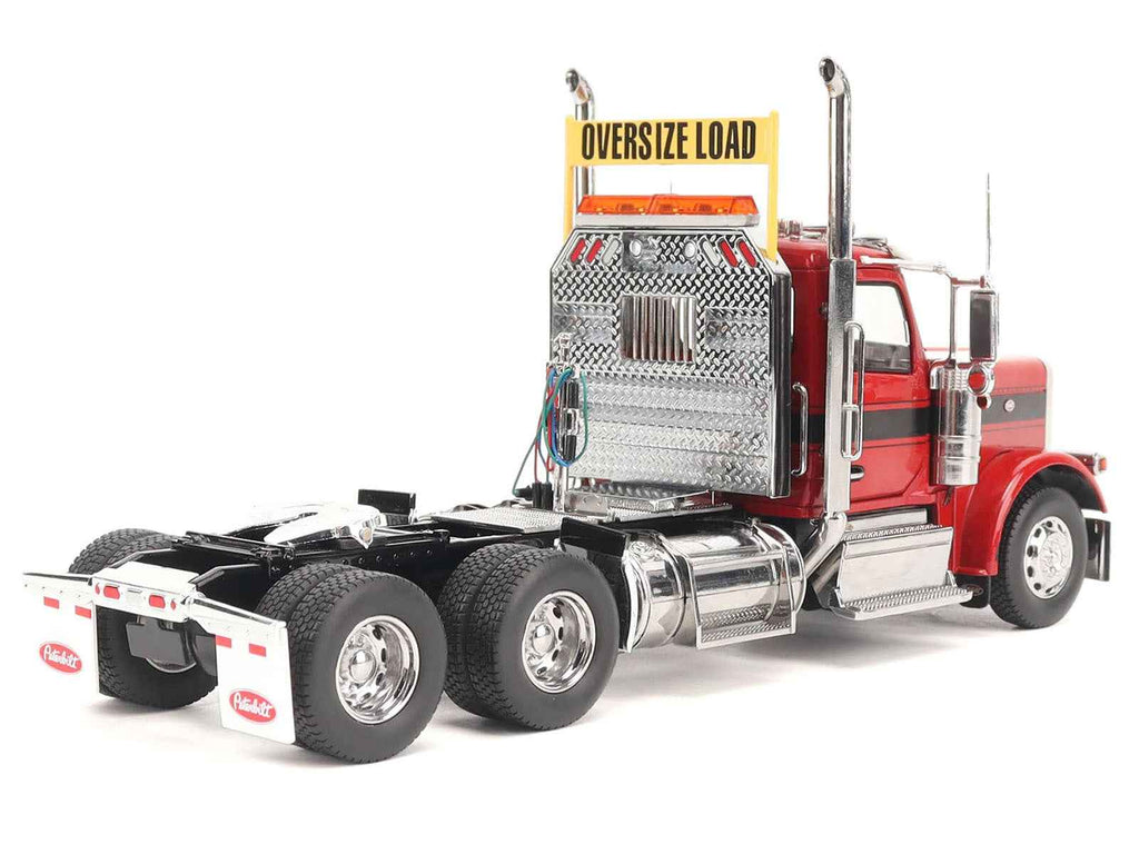 Peterbilt 589 Tandem-Axle Truck Tractor with Day Cab Legendary Red "Transport Series" 1/32 Diecast Model by Diecast Masters