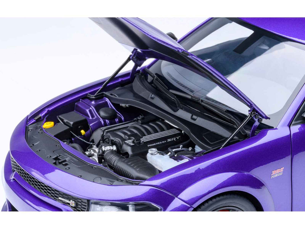 Dodge Charger Scat Pack Widebody Plum Crazy Purple Metallic 1/18 Model Car by Autoart