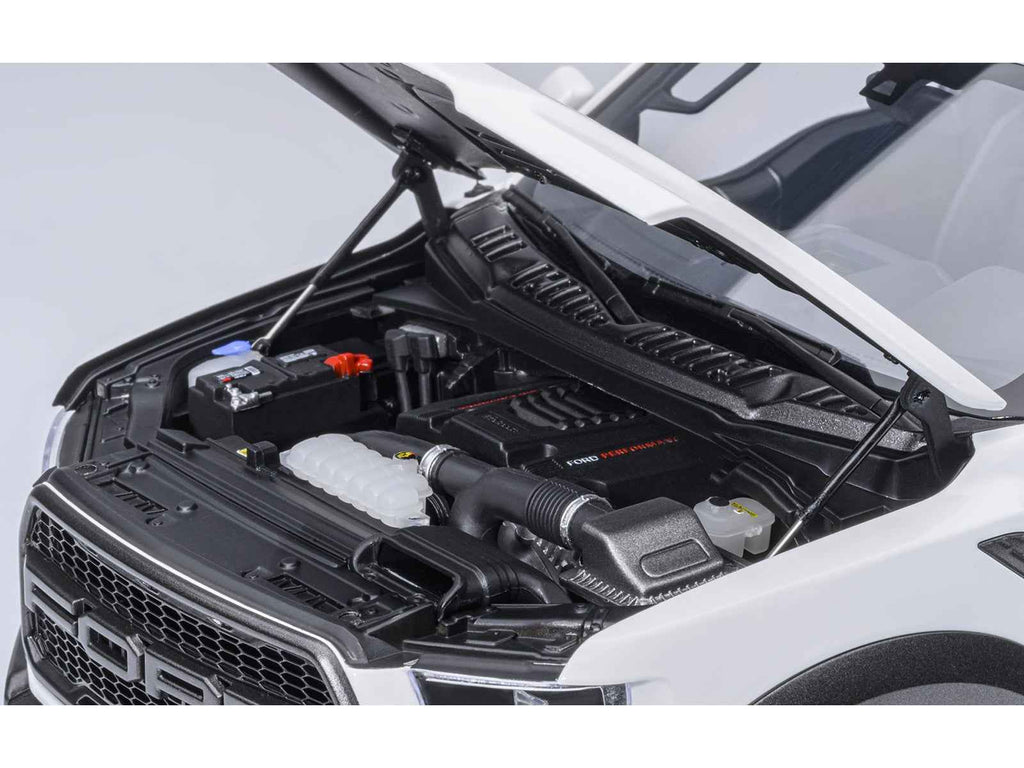 2019 Ford F-150 Raptor Pickup Truck Oxford White 1/18 Model Car by Autoart
