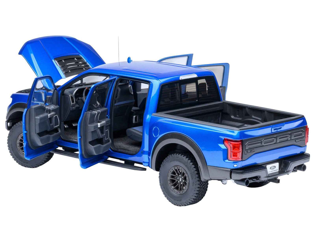 2019 Ford F-150 Raptor Pickup Truck Velocity Blue 1/18 Model Car by Autoart