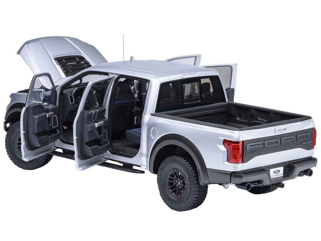 2019 Ford F-150 Raptor Pickup Truck Ingot Silver 1/18 Model Car by Autoart