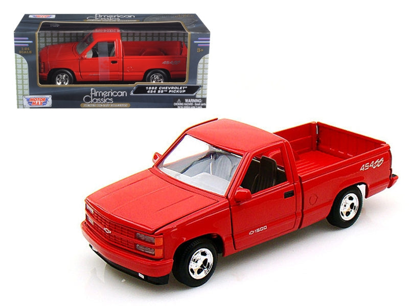 Top-Pick | 1992 Chevrolet SS 454 Pickup Truck Red 1/24 Diecast Model by Motormax