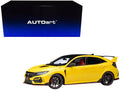 2021 Honda Civic Type R (FK8) RHD (Right Hand Drive) Sunlight Yellow Limited Edition 1/18 Model Car by Autoart