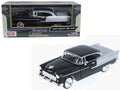 1955 Chevrolet Bel Air Black and Silver 1/24 Diecast Model Car by Motormax