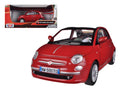 Top-Pick | Fiat 500 Nuova Cabrio Red 1/24 Diecast Model Car by Motormax