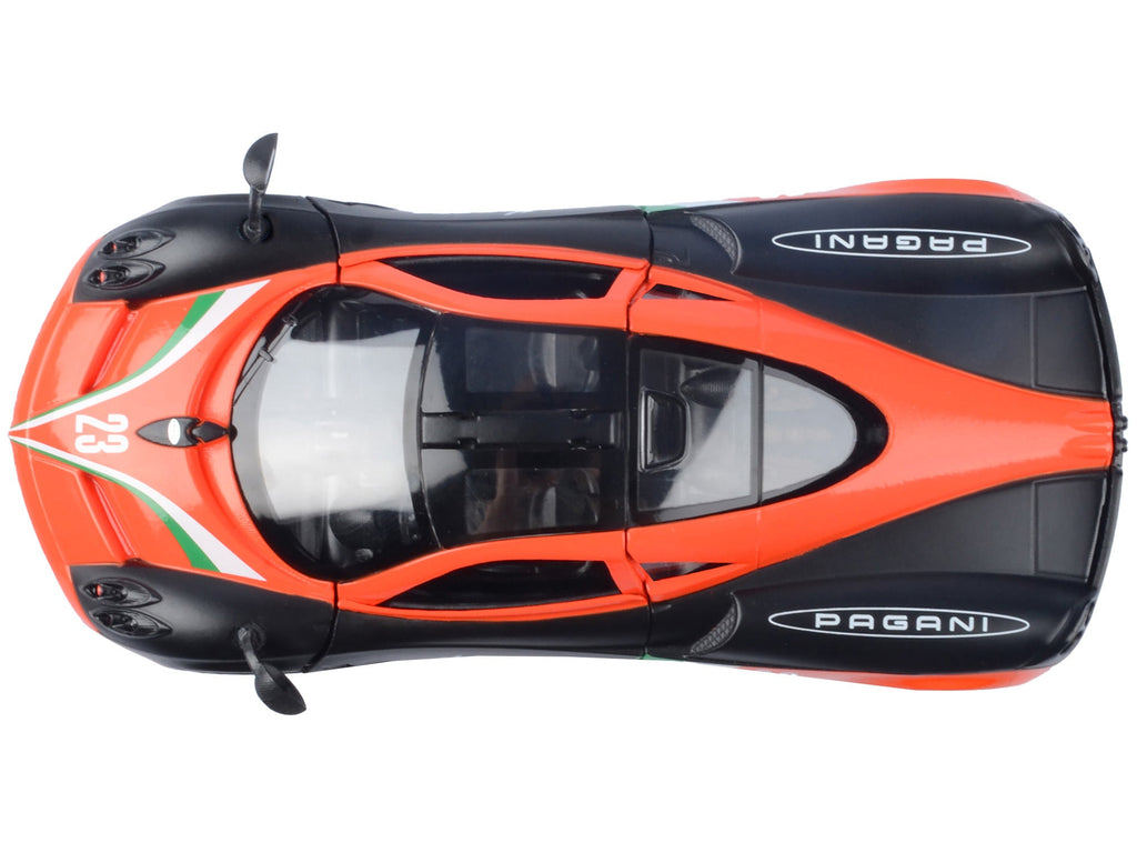Top-Pick | Pagani Huayra #23 Orange and Black with Stripes "GT Racing" Series 1/24 Diecast Model Car by Motormax