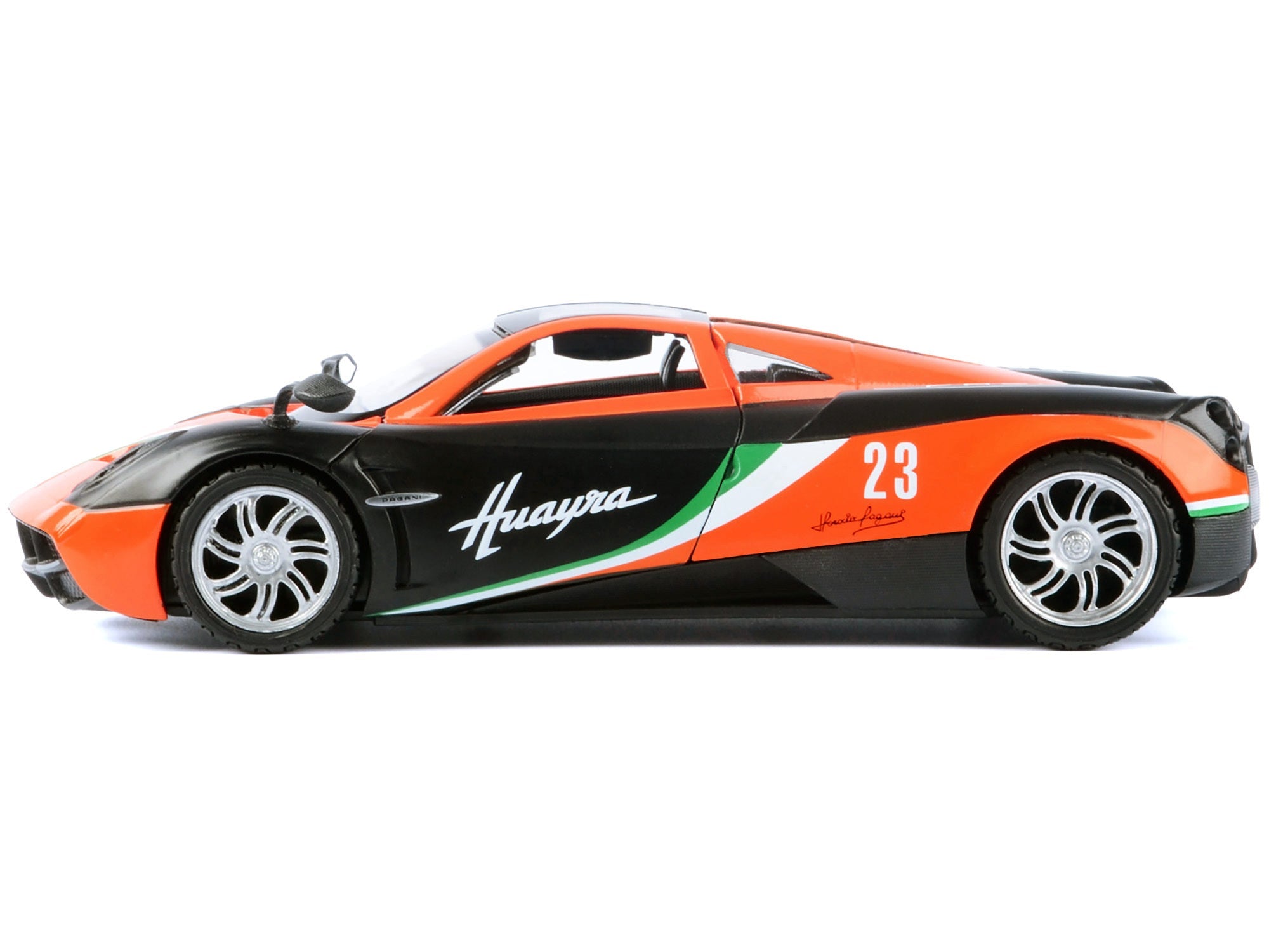 Top-Pick | Pagani Huayra #23 Orange and Black with Stripes "GT Racing" Series 1/24 Diecast Model Car by Motormax