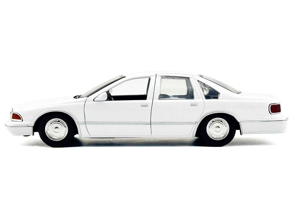 1993 Chevrolet Caprice Police Car Unmarked White "Custom Builder's Kit" Series 1/24 Diecast Model Car by Motormax