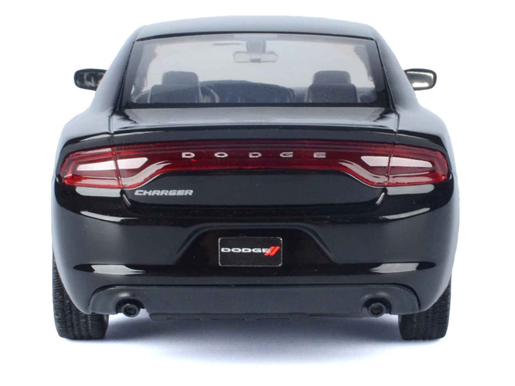 2023 Dodge Charger Pursuit Police Car Black "Custom Builder's Kit - Law Enforcement and Public Service" Series 1/24 Diecast Model Car by Motormax