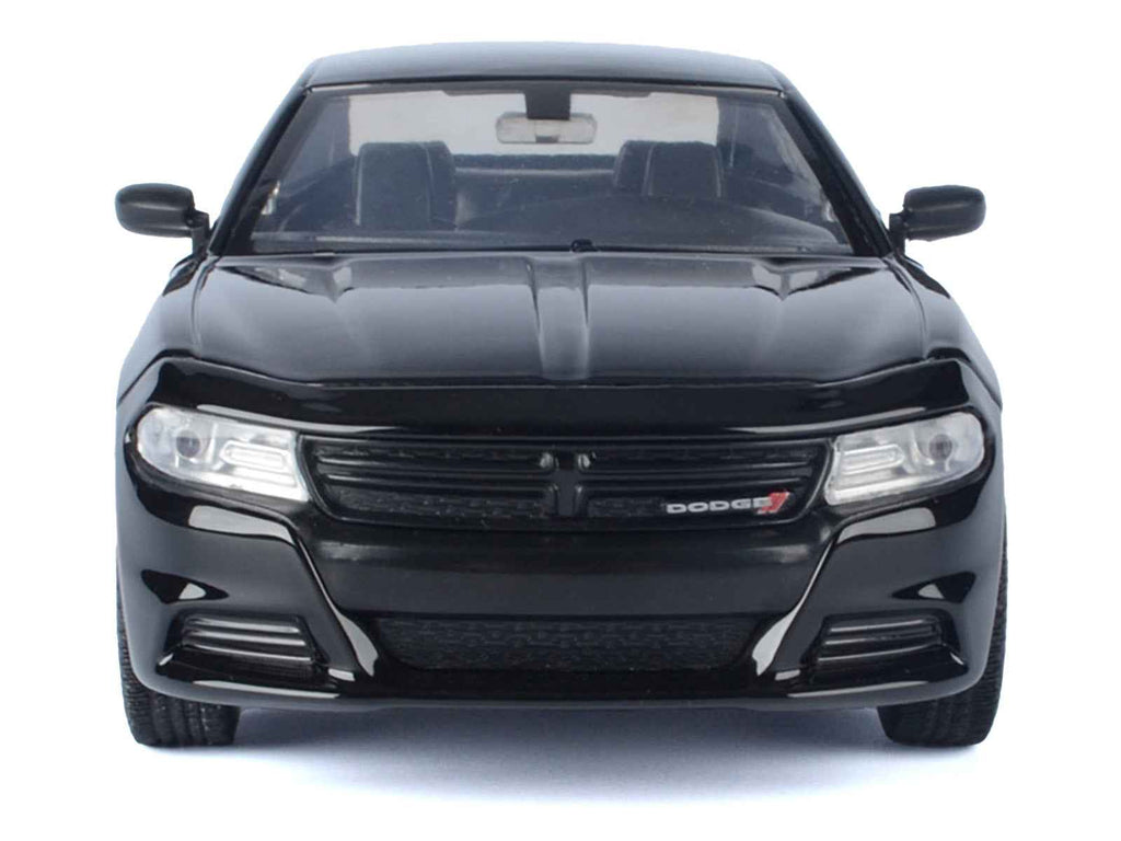 2023 Dodge Charger Pursuit Police Car Black "Custom Builder's Kit - Law Enforcement and Public Service" Series 1/24 Diecast Model Car by Motormax