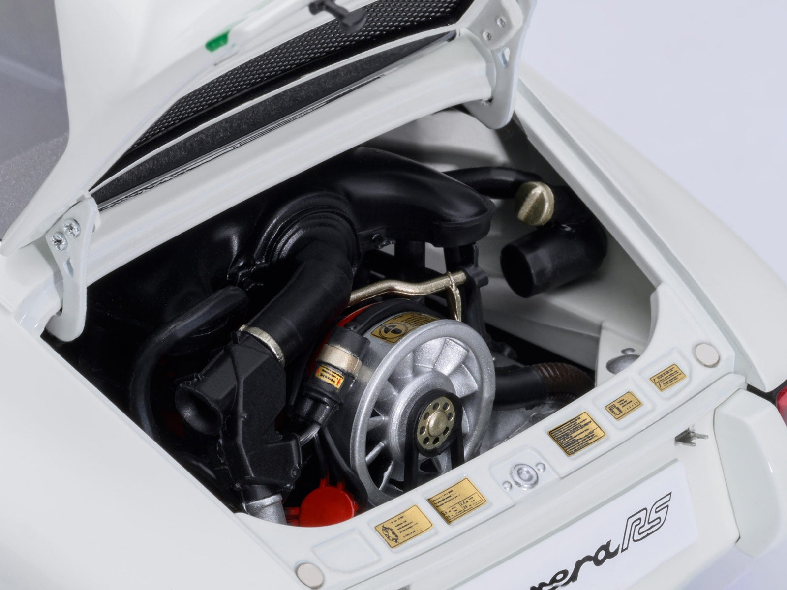 Porsche 911 Carrera 2.7 RS Grand Prix White with Green Stripes and Wheels 1/18 Model Car by Autoart