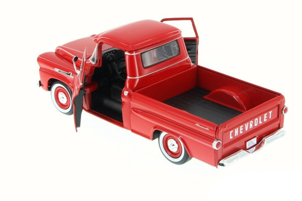 Top-Pick | 1958 Chevrolet Apache Fleetside Pickup Truck Red 1/24 Diecast Model Car by Motormax