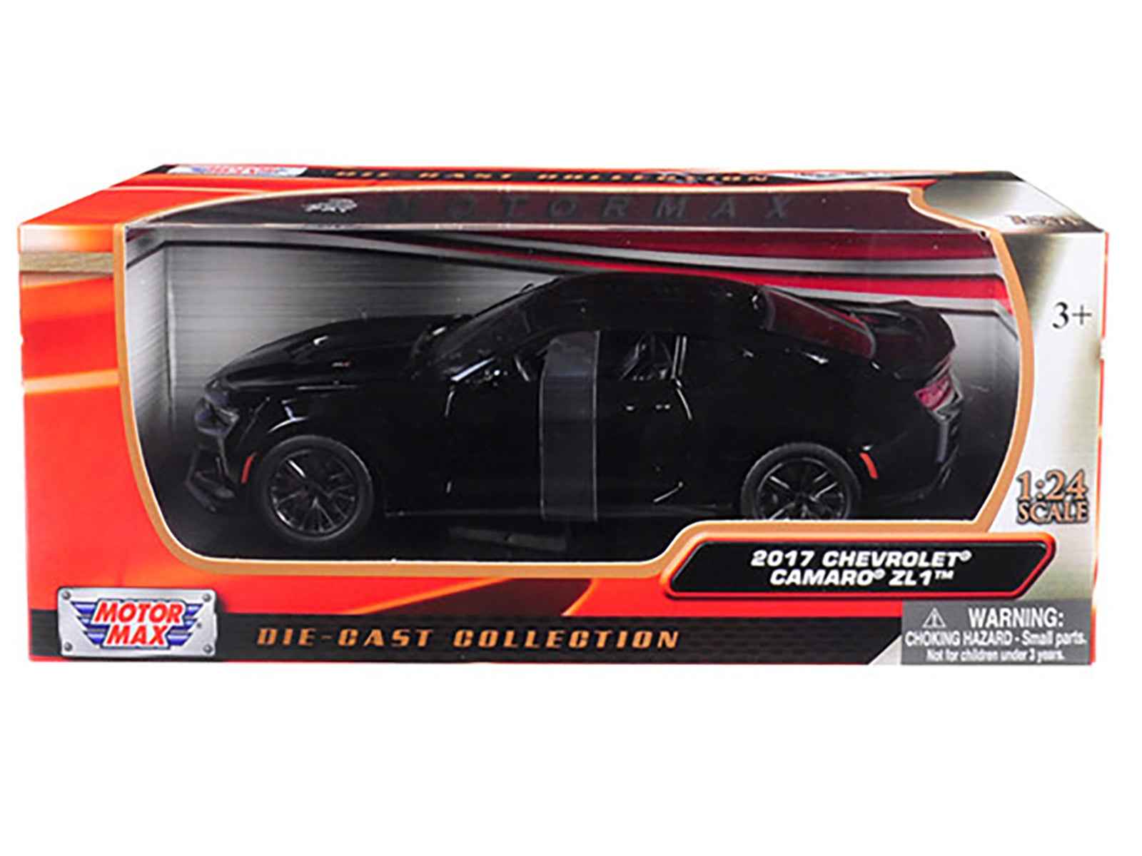 2017 Chevrolet Camaro ZL1 Black 1/24 Diecast Model Car by Motormax