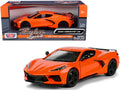 2020 Chevrolet Corvette C8 Stingray Orange "Timeless Legends" 1/24 Diecast Model Car by Motormax