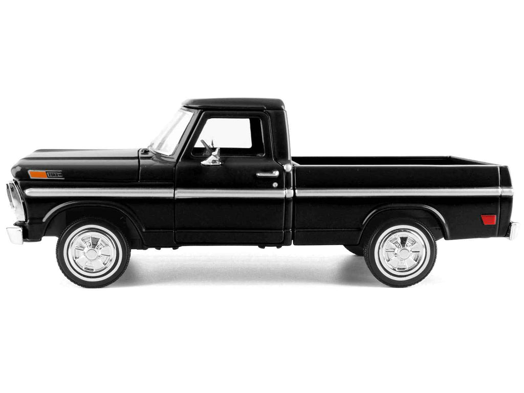 1972 Ford F-100 Pickup Truck Black "Timeless Legends" Series 1/24 Diecast Model Car by Motormax