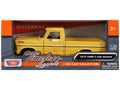 1972 Ford F-100 Pickup Truck Yellow "Timeless Legends" Series 1/24 Diecast Model Car by Motormax