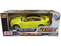 BMW M3 Coupe Neon Yellow with Matt Black Top and Stripes "GT Racing" Series 1/24 Diecast Model Car by Motormax