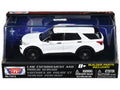 Top-Pick | 2022 Ford Police Interceptor Utility White Unmarked "Custom Builder's Kit" "Law Enforcement and Public Service" Series 1/43 Diecast Model Car by Motormax
