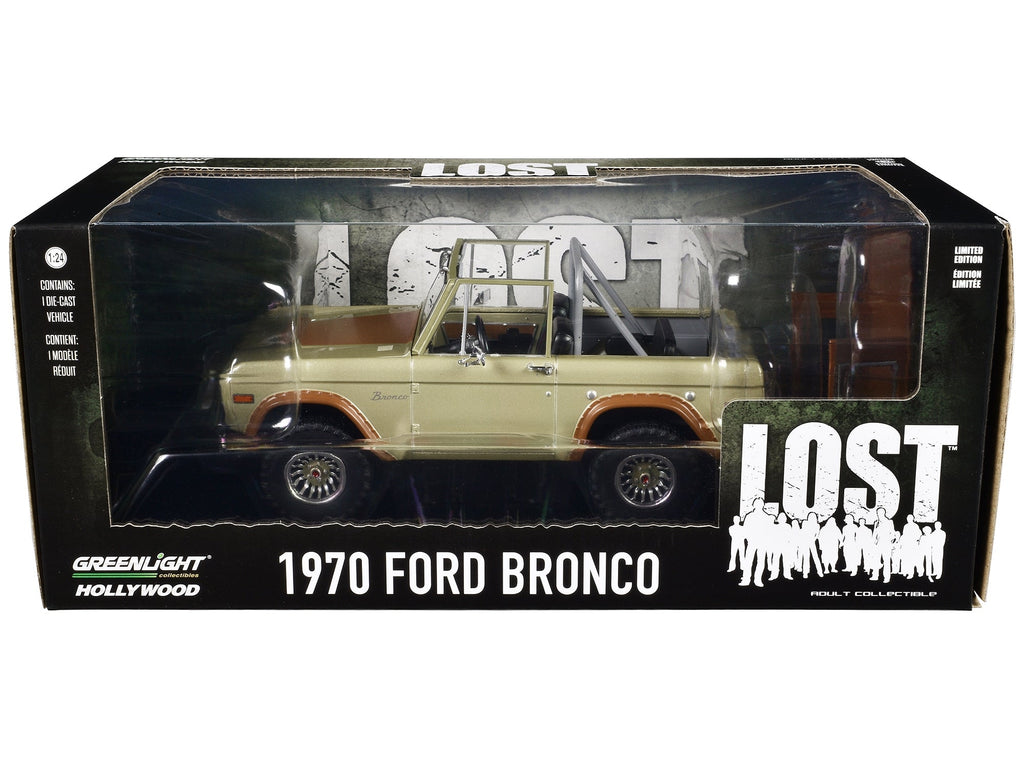 1970 Ford Bronco Gold Metallic with Brown Hood and Top "Lost" (2004-2010) TV Series "Hollywood" Series 20 1/24 Diecast Model Car by Greenlight