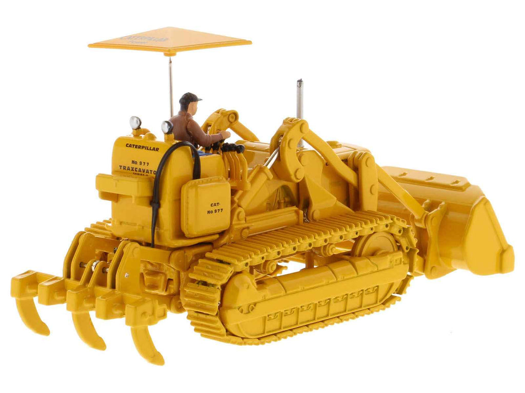 CAT Caterpillar 977D Traxcavator Yellow with Operator "Vintage Series" 1/50 Diecast Model by Diecast Masters