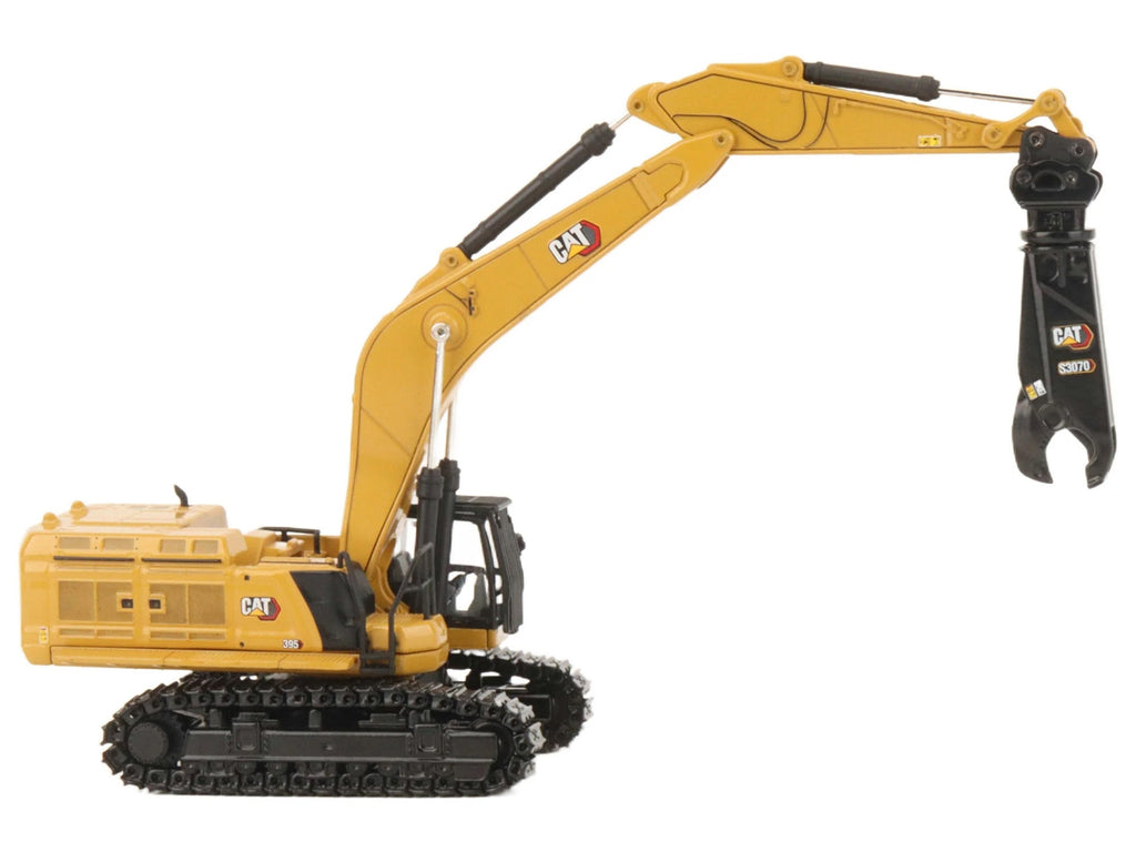 CAT Caterpillar 395 Next-Generation Hydraulic Excavator (Mass Excavator Version) Yellow with Additional Tools "High Line Series" 1/87 (HO) Diecast Model by Diecast Masters
