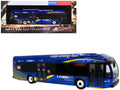 Nova Bus LFSH HEV Hybrid Transit Bus "MTA New York City" Blue with Yellow Graphics Limited Edition to 504 pieces Worldwide 1/87 (HO) Diecast Model by Iconic Replicas