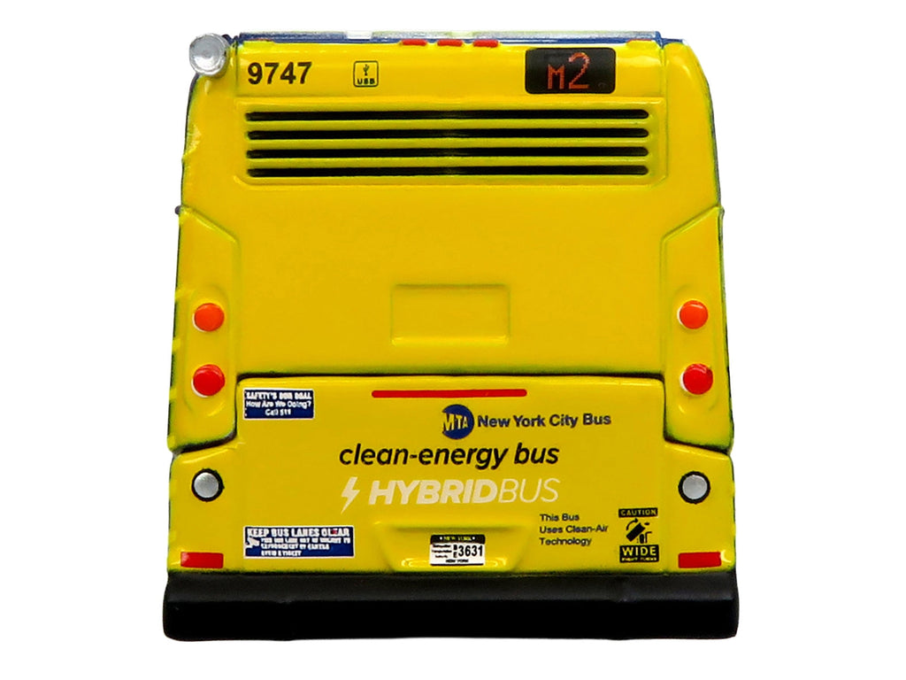 Nova Bus LFSH HEV Hybrid Transit Bus "MTA New York City" Blue with Yellow Graphics Limited Edition to 504 pieces Worldwide 1/87 (HO) Diecast Model by Iconic Replicas