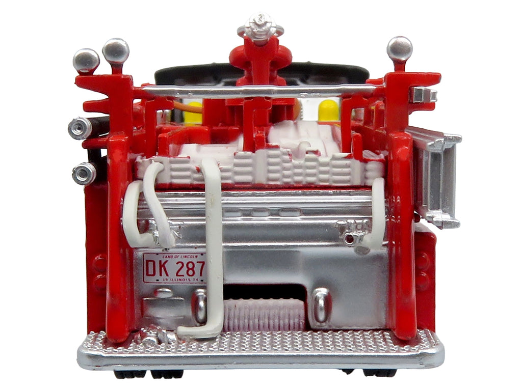 1974 Ward LaFrance Fire Engine "Chicago Fire Department - Engine 49" Red with Black Top "5 Alarm" Series Limited Edition 1/87 (HO) Diecast Model by Iconic Replicas