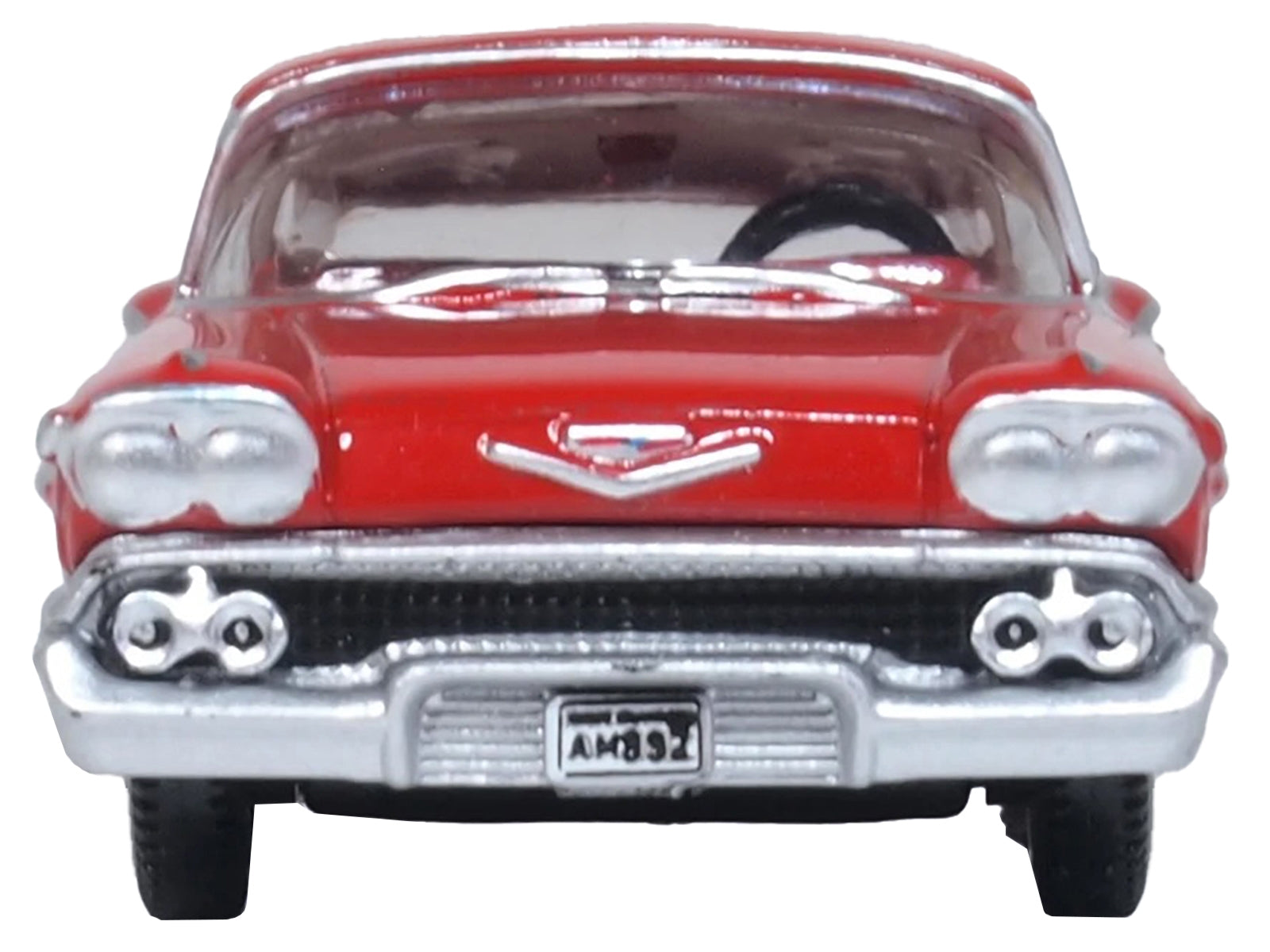 1958 Chevrolet Impala Sports Coupe Rio Red 1/87 (HO) Scale Diecast Model Car by Oxford Diecast
