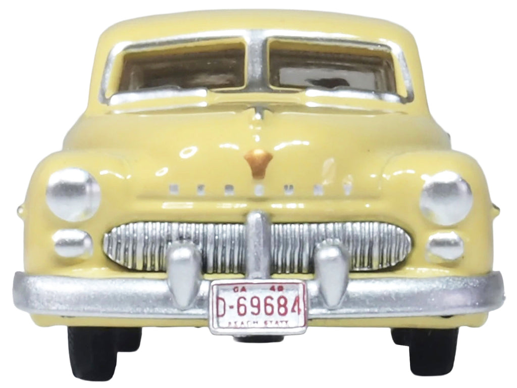 1949 Mercury 8 Coupe Calabash Yellow 1/87 (HO) Scale Diecast Model Car by Oxford Diecast