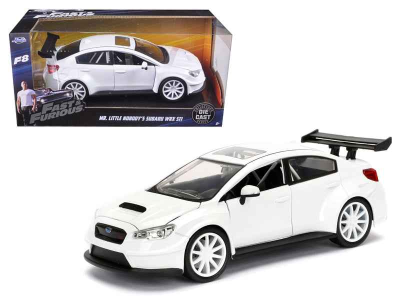 Mr. Little Nobody's Subaru WRX STI White "Fast & Furious F8: The Fate of the Furious" Movie 1/24 Diecast Model Car by Jada