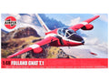 Level 2 Model Kit Folland Gnat T.1 Fighter Aircraft with 2 Scheme Options 1/48 Plastic Model Kit by Airfix