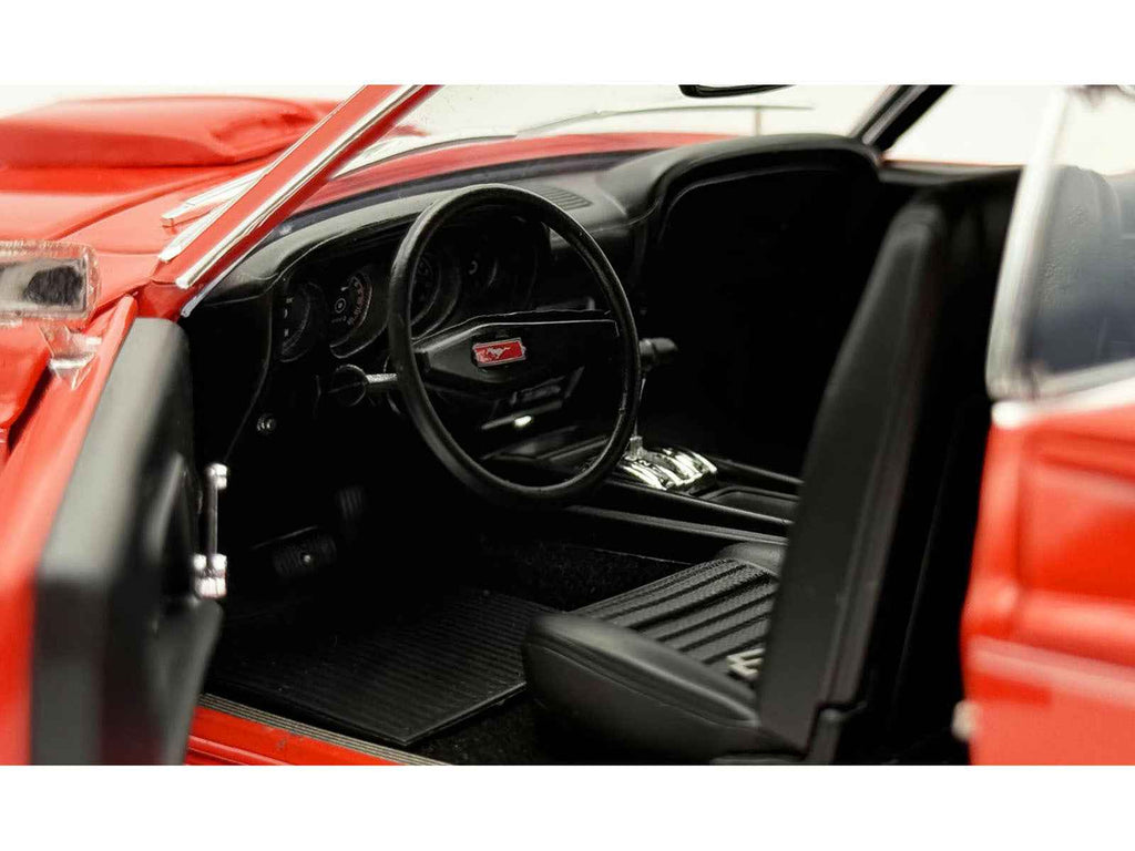 1969 Ford Mustang Limited Edition 600 Flower Power Red Limited Edition to 300 pieces Worldwide 1/18 Diecast Model Car by ACME