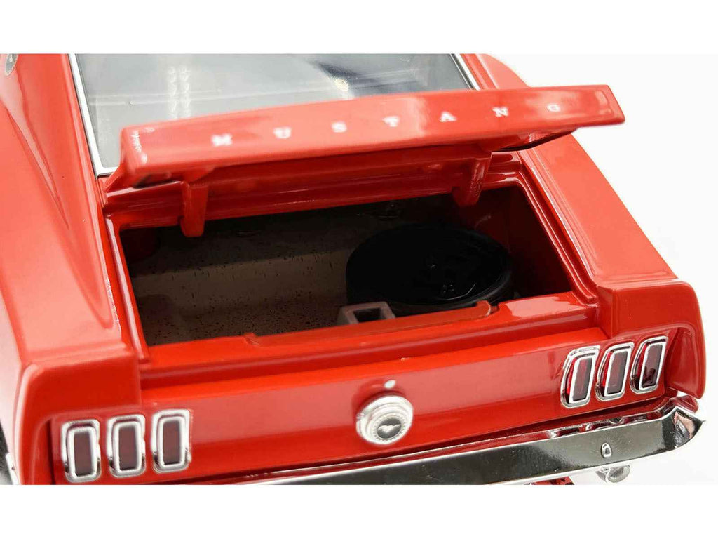 1969 Ford Mustang Limited Edition 600 Flower Power Red Limited Edition to 300 pieces Worldwide 1/18 Diecast Model Car by ACME